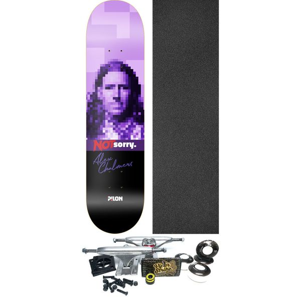 Pylon Skateboards Chalmers Not Sorry Skateboard Deck - 8.5" x 32.5" - Complete Skateboard Bundle